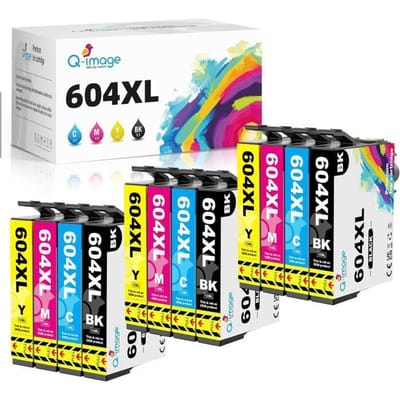 Compatibele inktcartridge - Q-Image - 604XL - Meerkleurig - 12 stuks - 500 pagina's zwart, 350 pagina's kleur