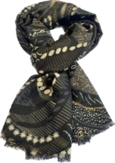 Leuke sjaal van mooi materiaal / 50% katoen met 50% viscose