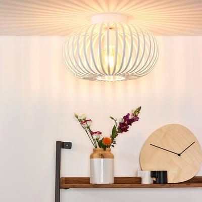 Lucide MANUELA - Plafonnière (Plafondlamp) - Ø 39,5 cm - 1xE27 - Wit