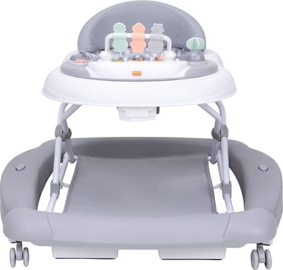 Topmark Jean - loopstoel - Inklapbare Babywalker - Schommelfunctie - Duwfuntie - incl. speelblad - Grijs