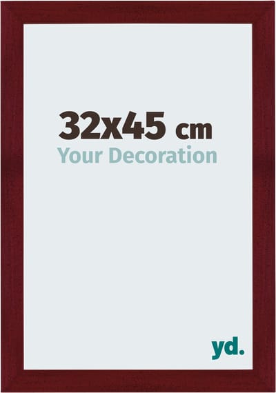 Your Decoration - Fotolijst 32x45 cm - MDF - Wijnrood Geveegd - Mura