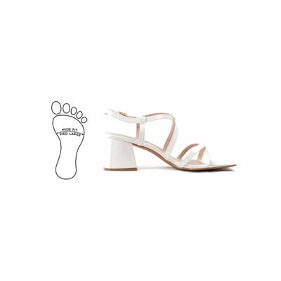 Verstelbare sandalen met brede neus en hak, model H - Zoe