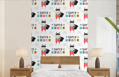Behang - Fotobehang Jongens - Patroon - Superheld - Breedte 140 cm x hoogte 220 cm