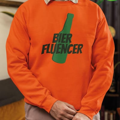Oranje Koningsdag Sweater Bierfluencer - MAAT XS - Feestkleding & Carnavalskleding