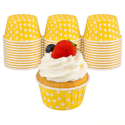 Dailygoods- Bakken Cups 100 stuks - Mini Papieren Muffin Cases - Polka Dot Design - Kleurrijke Cupcake Liners - Verjaardagsfeestje Decoratie - Afmeting 5 x 3,8 cm - Cupcakevormpjes