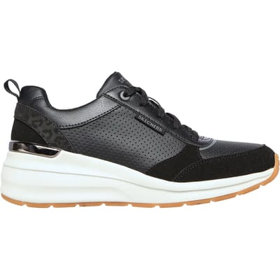 Skechers BILLION - SUBTLE SPOTS Dames Sneakers - Zwart