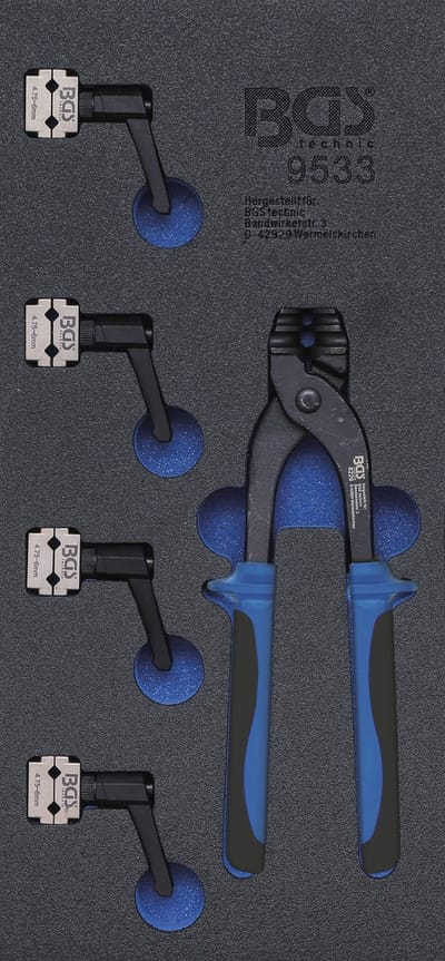BGS Pijpbuigapparaat- en remleidingsklemmen-set 4,75 + 6 mm