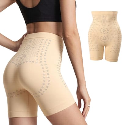 Ademende Hoge Taille Shaping Shorts voor Dames, Ideaal voor Buikcorrectie en Lichaamsvormgeving, Geschikt voor 38-70 kg