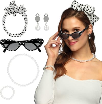 Boland - Set 50's - Volwassenen - Vrouwen - - Rock 'n Roll - Retro - Accessoireset - Carnaval - Themafeest