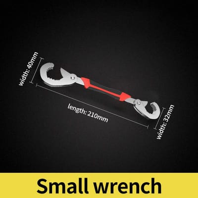 Double clé à extrémité ouverte réglable, jeu de clés universelles multifonctionnelles en acier à haute teneur en carbone, outil de préhension manuel black