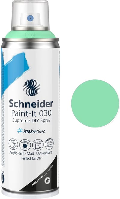Schneider spuitbus verf - Paint-It 030 - DIY spuitverf - acrylverf - 200ml - licht groen - S-ML03052044