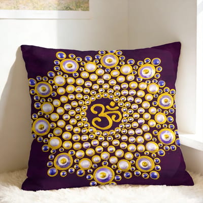 Luxe Gouden Mandala Om Kussenhoes Zachte Kussenhoes Moderne Kussenhoes Voor Bank Auto Huisdecoratie 50x50cm