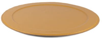 Dienblad | Rond - GoudGeel 46cm diameter in leer afwerking