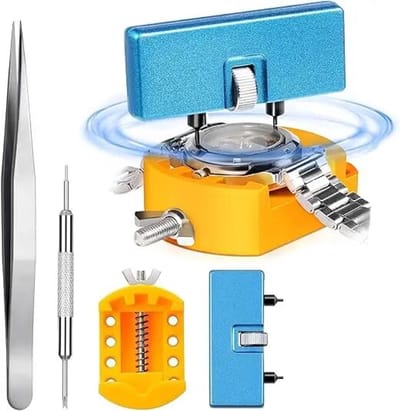 SBG Horlogekast Opener - Batterij horloge vervangen - Achterkant van horloge openen - Gereedschap - Horloge Deksel Opener - Schroefsleutel - Inkeping - Verstelbaar - 4-Delig