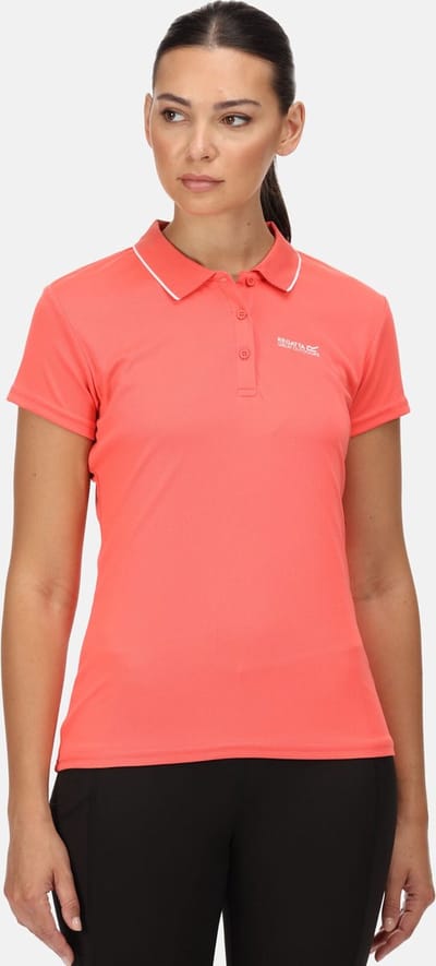 Het Regatta Maverik V T-shirt met korte mouwen - dames - sneldrogend - polohals - Oranje