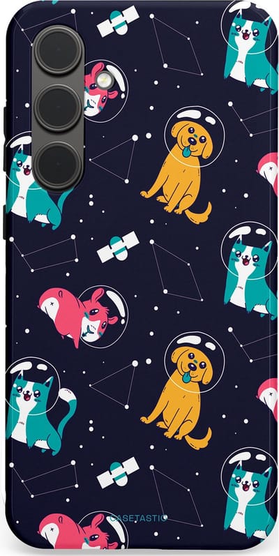 Casetastic Hoesje Geschikt voor Samsung S24 Plus - Stijlvolle Beschermende Duo-layer Case - Sterrennacht Dieren