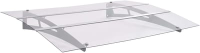 Deur Luifel - Overkapping Voordeur - Bescherming Buiten - UV Bestendig Polycarbonaat - 120 x 90 cm - Transparant Zilver