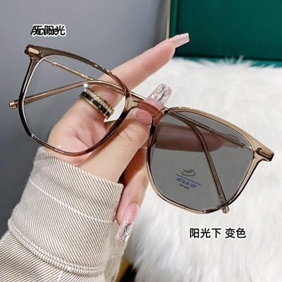 Slimme Fotochemische Min Zonnebril Unisex Dames Heren Bijziendheid Bril Afgewerkt Kleur Veranderend Myopie Bril 0 Tot -4.0 -3.0 gray