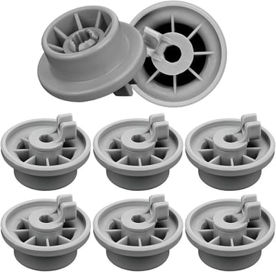 Vaatwasser Wielen - Mand Onderdelen - Onderste Mand - Universele Vervanging - 8 Stuks - Grijs