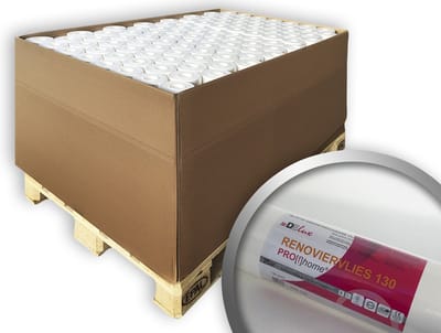 Schildervlies Renovatievlies 130 g Profhome 399-130 glad wit vliesbehang onderbehang overschilderbaar | 96 rollen 1800 m2