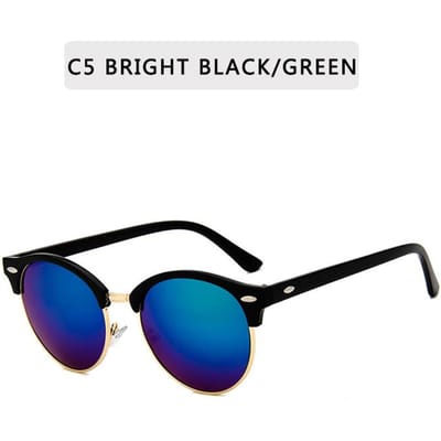 Lunettes de soleil rétro semi-sans monture pour hommes et femmes, monture demi-monture, style d'été populaire et tendance, UV400 uv400