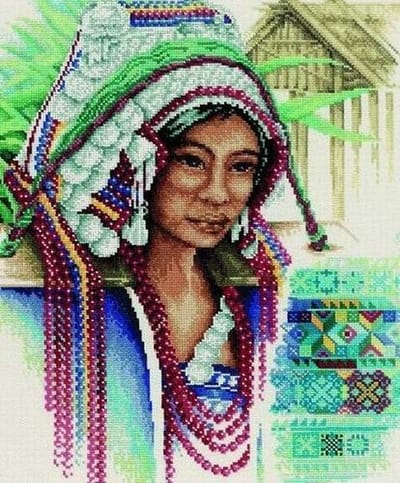 LanArte Maria van Scharrenburg Thaise vrouw borduren (pakket)