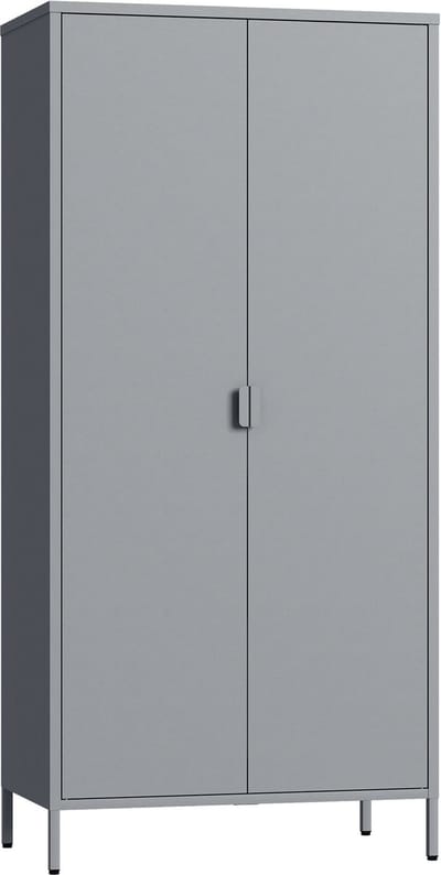 Kledingkast Esteli 2-deurs 170x80x45 cm grijs [en.casa]