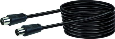 Kabel TV Coax 1 Meter - Geschikt voor Ziggo, Telenet, Caiway - Coax Kabel - Man naar Vrouw Coaxiale Televisie Kabel