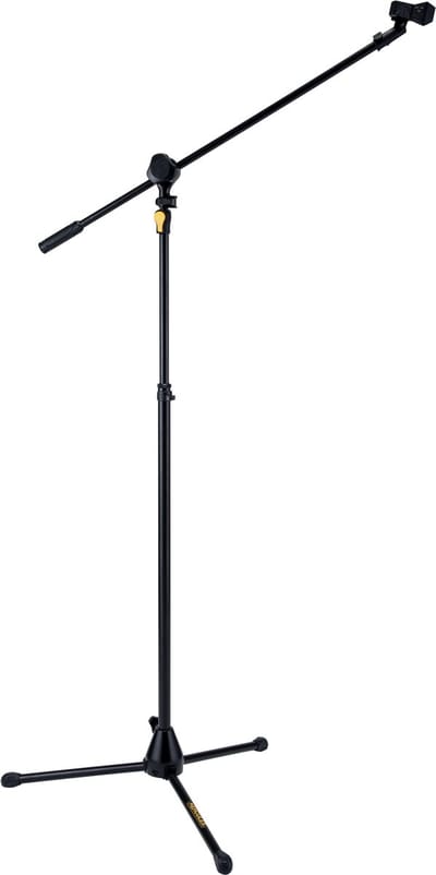 HERCULES Stands HCMS-632B+ microfoonstandaard, 111,5-168 cm, galg, 2-in-1, EZ Grip, driepotig