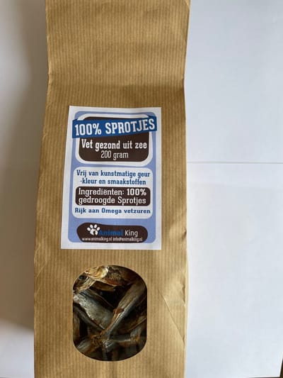 Sprotjes-200 gram-hondensnacks vis-Animal King