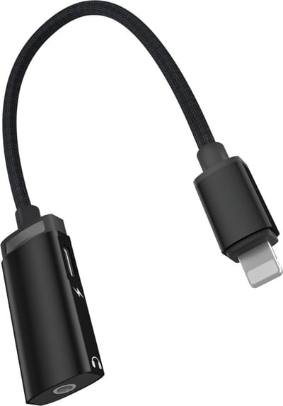 Phreeze Audio Splitter - Geschikt voor iPhone Lightning naar Jack 3.5mm Audio Verloopstukje - Muziek + Laden Tegelijkertijd - Extra Sterk