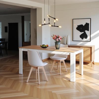 Eetkamerset Rechthoekige Tafel met 2 Stoelen voor Woonkamer en Keuken