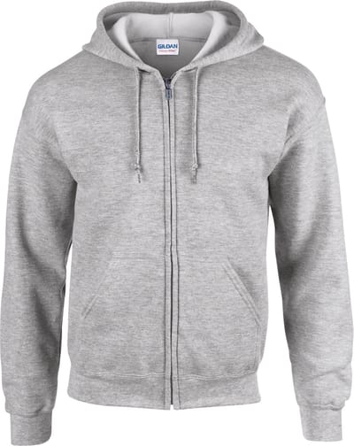 Gildan Heavy Blend™ Adult Full Zip Hooded Sweatshirt GI18600 - Sport Grey - XXL