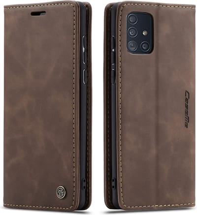 CaseMe Hoesje - Geschikt voor Samsung Galaxy A71 Hoesje - CaseMe 013 Book Case - Donkerbruin