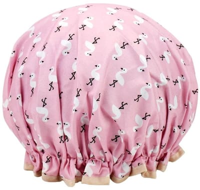 Douchemuts - Douche kap - Flamingo's - Haar drooghouden - Shower Cap - Dikke stof - Waterdicht - Vrolijke print - Jonyx