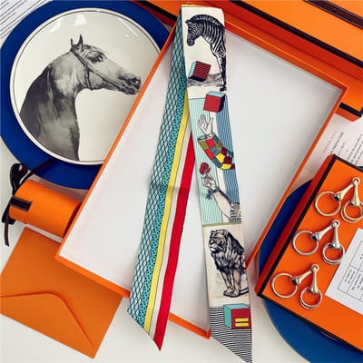 100% Zijde Hoge Kwaliteit Luxe Merk Sjaal Dames Hoofdband Haarband Foulard Strik Lint Neckerchief Dunne Sjaals Accessoires 5x85cm gray