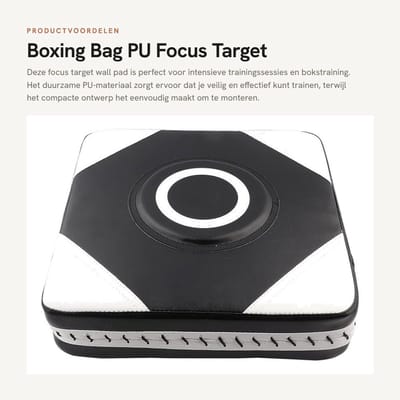 Dailygoods- Bokszak 100% Gloednieuw - PU-leer - PE-spons - 39x39x10 cm - 550 g - Voor Sanda/Taekwondo - Training Pad