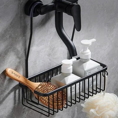 Aluminium Badkamerplank Zonder Boren, Doucheplank Planken Shampoo Houder, Mand Opbergorganizer Badkamer Accessoires white