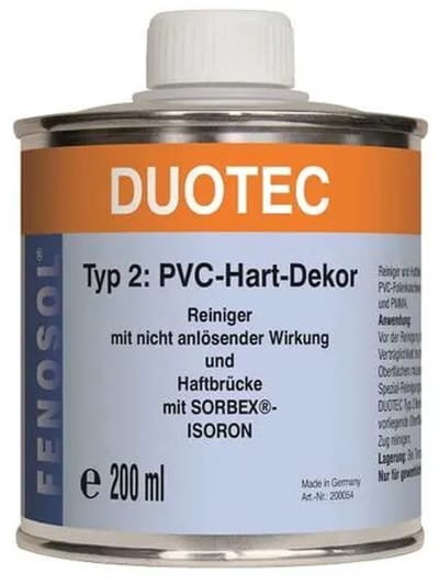 PVC lijm, PVC hard lijm, Kunststoflijm, FENOPLAST Fenosol DUOTEC 200ml, Type 2, voor PVC-Hart-Decor
