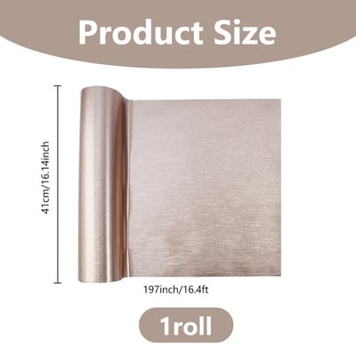 Dailygoods- Contactpapier Lichtbruin - Zelfklevend - PVC - 5 m/rol - Roestvrij Staal Textuur - Keuken/Apparaat Opfrisser - Wanddecoratie