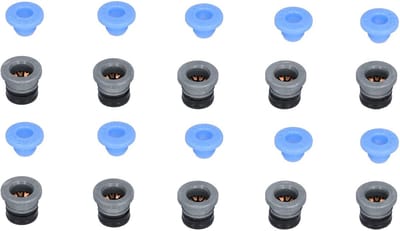JHUBERS- Kop Pneumatisch 10 Stuks - Ventielkoppen - Eenvoudige Installatie - Lichtgewicht - Praktisch - Inclusief Blauwe Doppen - Ventiel