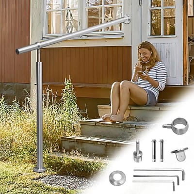 Inox Trapleuning 160 cm Hoek Verstelbaar Binnen en Buiten