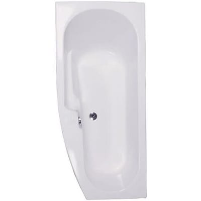 Caribia space-saving bath 165 x 75 cm Carina left incl. foot frame