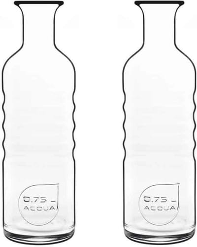 4x Glazen water karaffen van 750 ml Optima- Sapkannen/waterkannen/schenkkannen