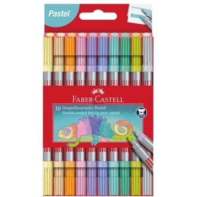 Faber-Castell viltstiften - Duo - 10 stuks - pastel - FC-151112