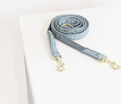 Kentucky Dogwear Wool Verstelbare Hondenriem / Hondenlijn - Microvezel-Nylon - Lichtblauw - Breedte: 2 cm - Maximale lengte: 200 cm