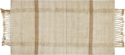 YELMEZ - Modern vloerkleed - Lichtbeige - 80 x 150 cm - Jute