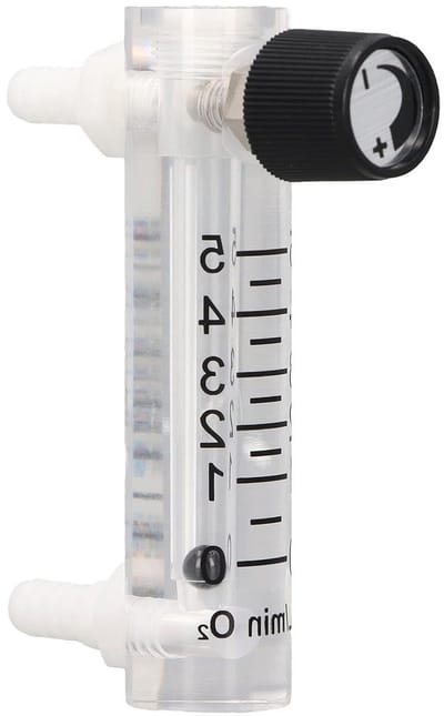 Luchtstroommeter - Debietmeter Gas - Luchtstroom Meten - Paneelmontage - 0-5 LPM - Transparant