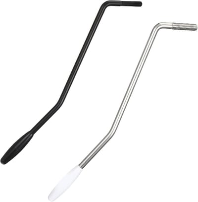 Tremolo-arm voor linkshandige elektrische gitaar, 2 stuks 5 mm + 6 mm, zwart en zilver, gitaaraccessoires en vervangingen