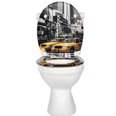 WC-bril - Toiletbril - Voor Badkamer & Toilet – Duroplast met Soft-Close - Met print